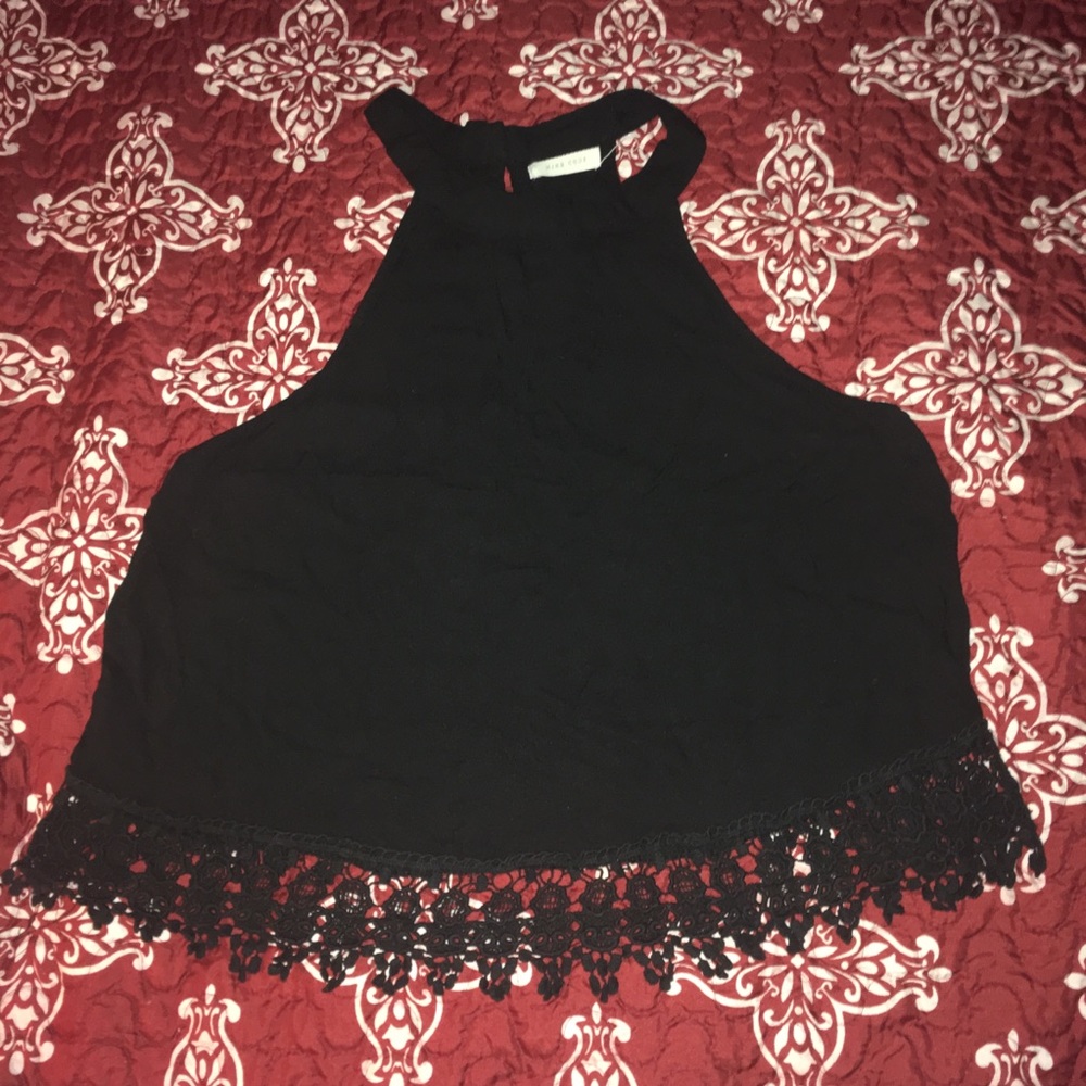 Black halter top